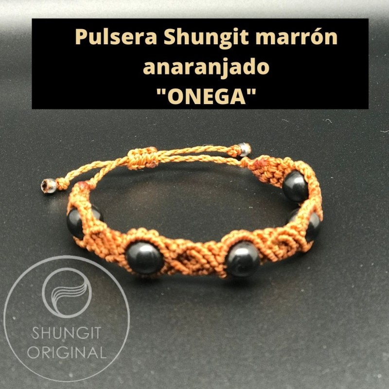 Pulsera Piedra Natural Shungit Macramé