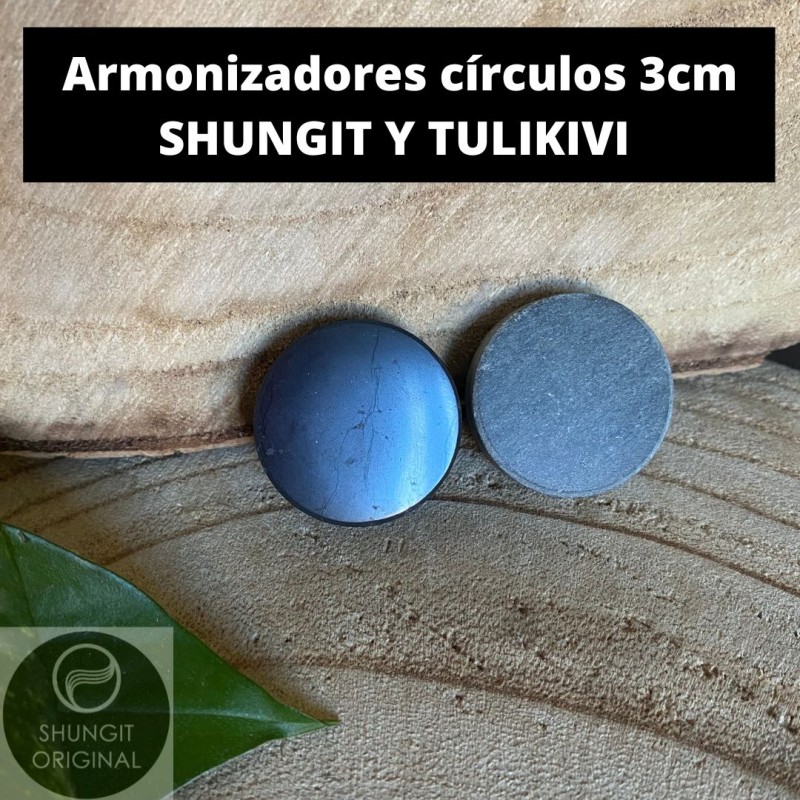 ARMONIZADORES de SHUNGIT y tulikivi circulares 3cm.