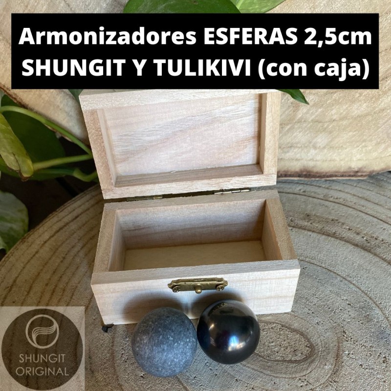 ARMONIZADORES de SHUNGIT y tulikivi, esferas de 2,5cm