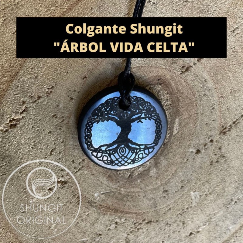 COLGANTE de Shungit ÁRBOL VIDA CELTA