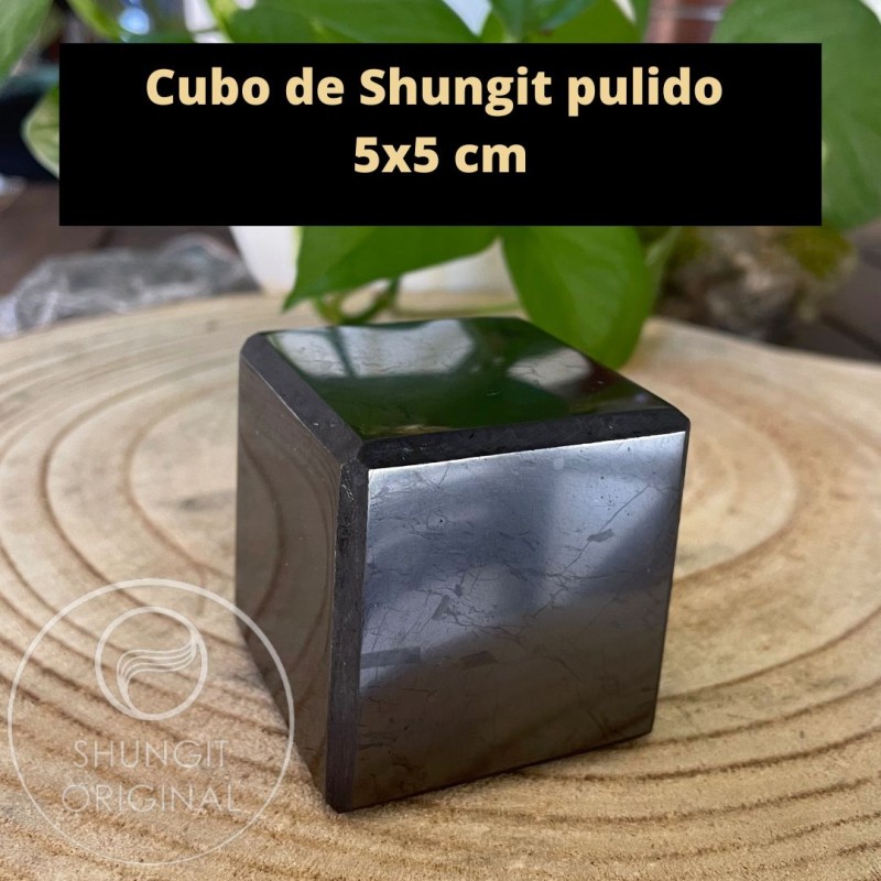 CUBO de Shungit pulido 5x5cm