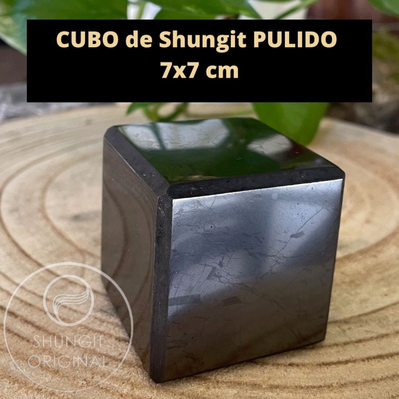 CUBO de shungit pulido 7x7